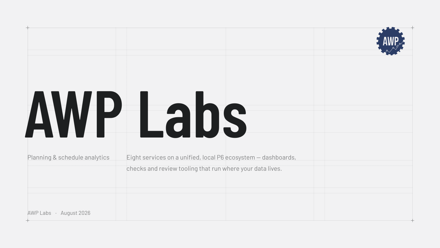 AWP Labs - eight planning and schedule analytics services